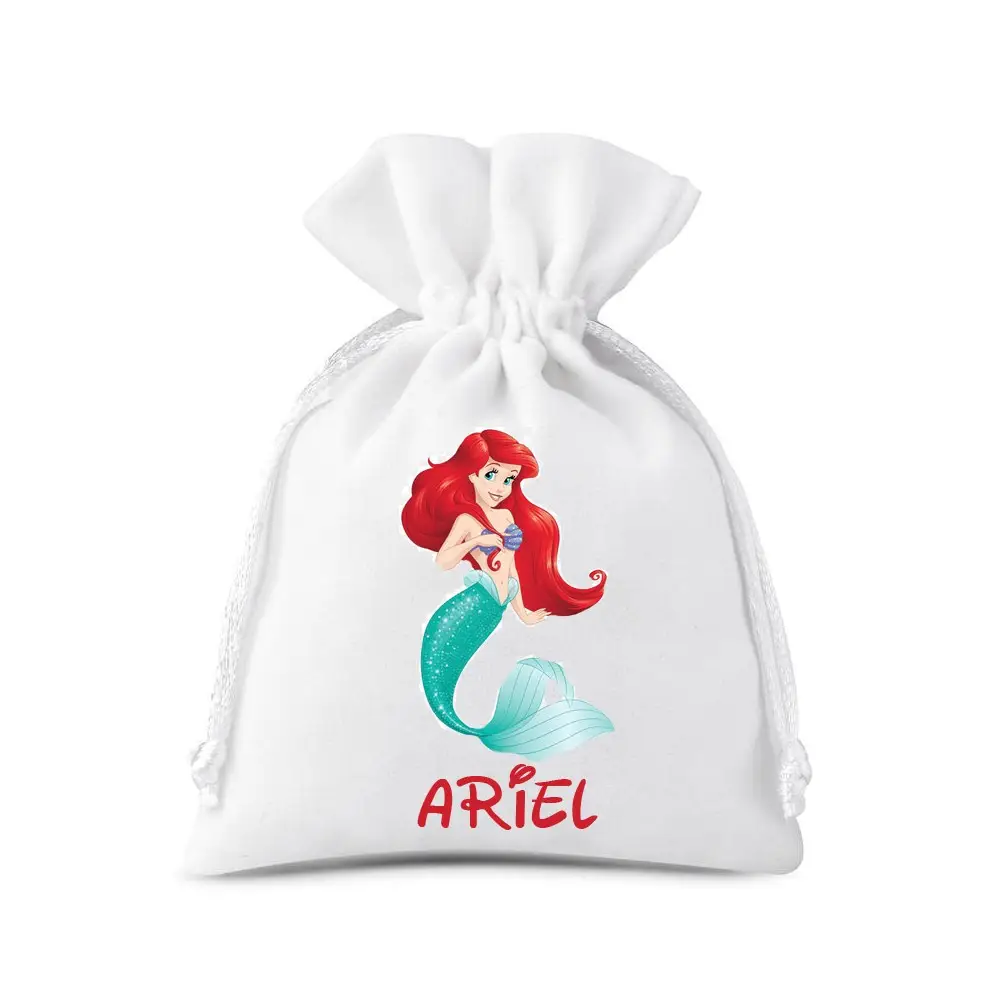 10 Sacchetti Sirenetta Ariel personalizzabili
