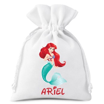10 Sacchetti Sirenetta Ariel personalizzabili