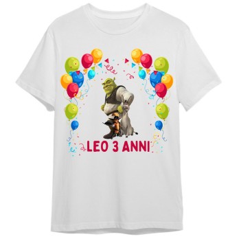 Maglietta personalizzata per festa compleanno Shrek