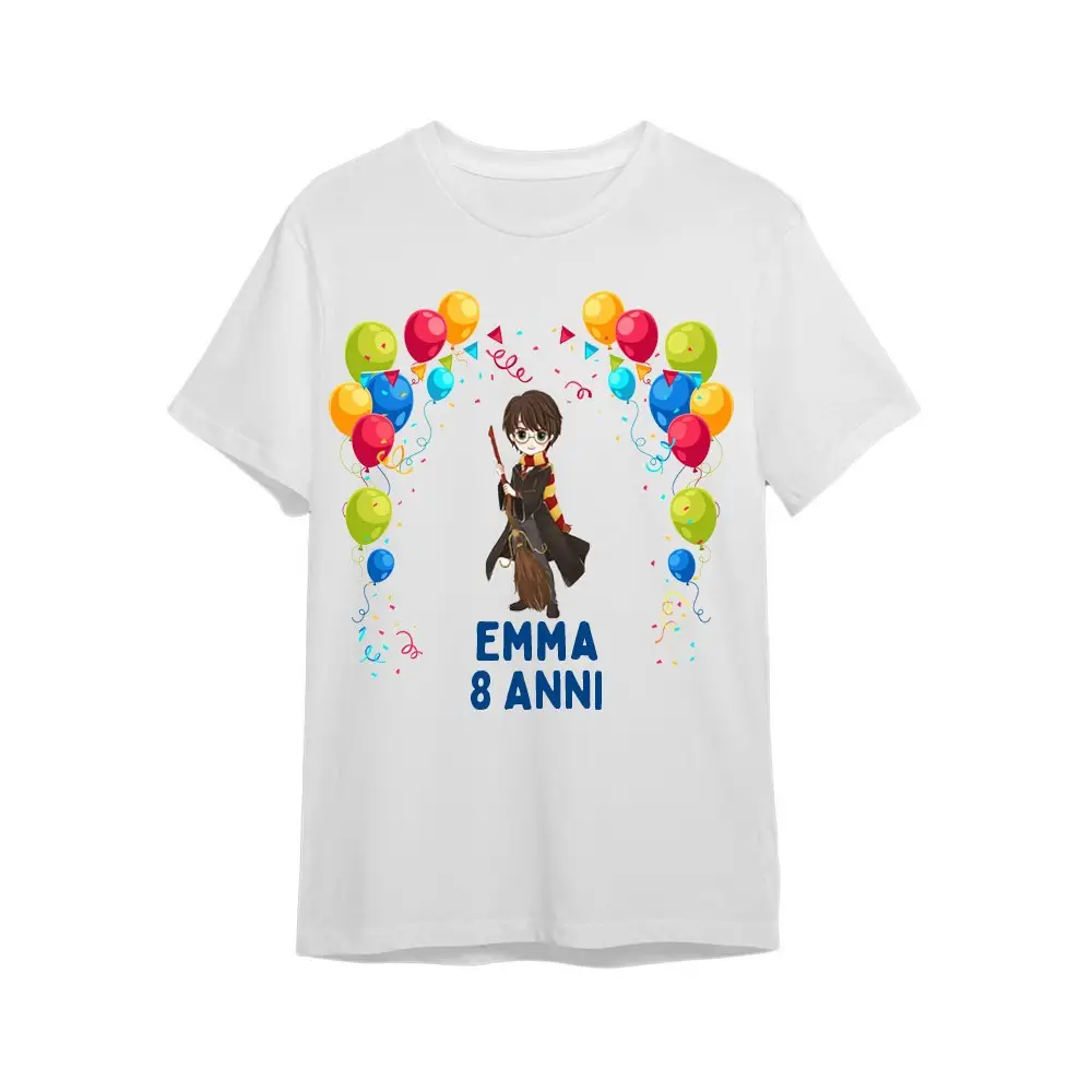 Maglietta personalizzata per festa compleanno Harry Potter