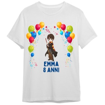 Maglietta personalizzata per festa compleanno Harry Potter
