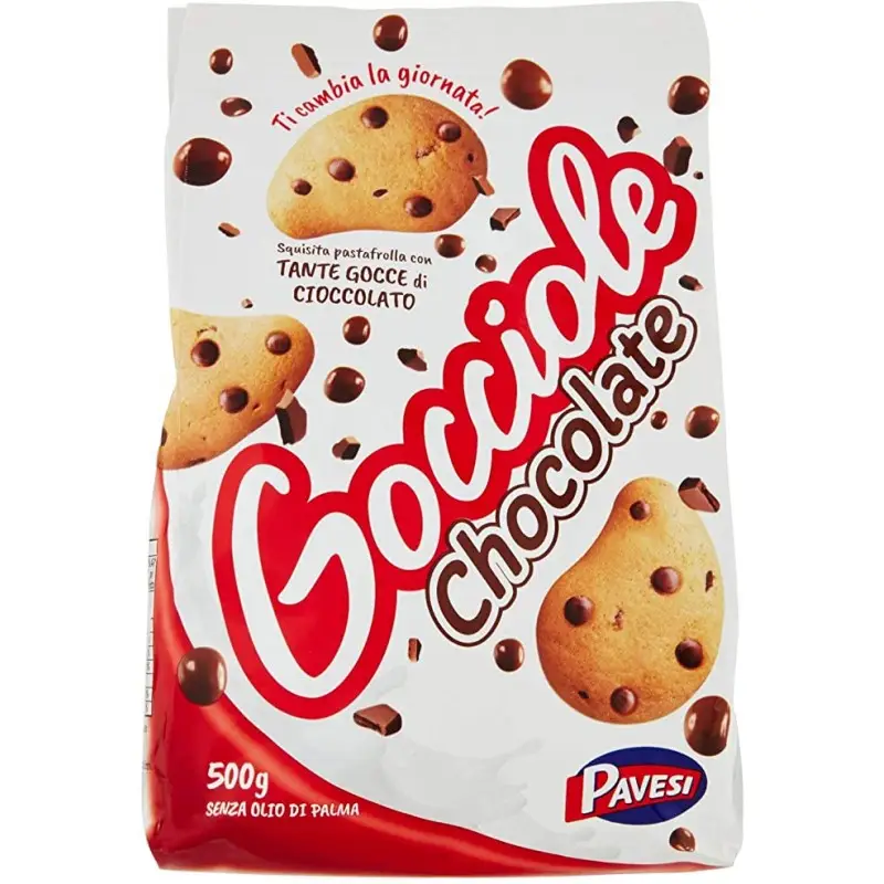BISCOTTI GOCCIOLE AL CIOCCOLATO 500 GR - 12 pz