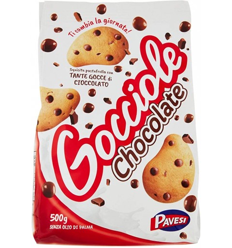 BISCOTTI GOCCIOLE AL CIOCCOLATO 500 GR - 12 pz