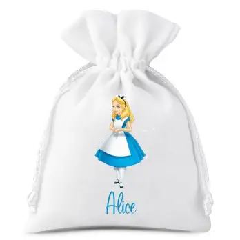 10 Sacchetti Alice nel paese delle Meraviglie personalizzabili