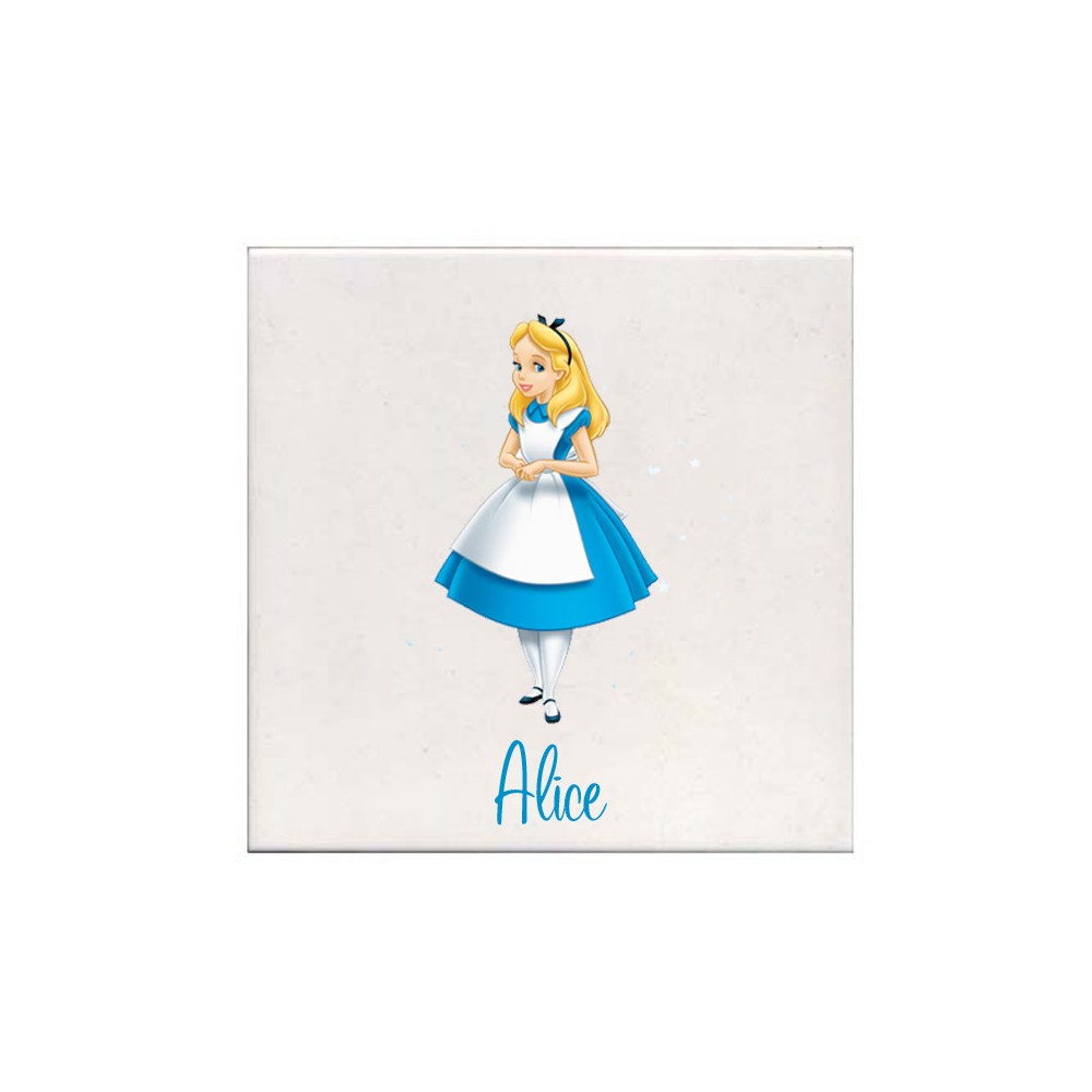 Mattonella magnete Alice nel paese delle Meraviglie Personalizzabile 10 pz