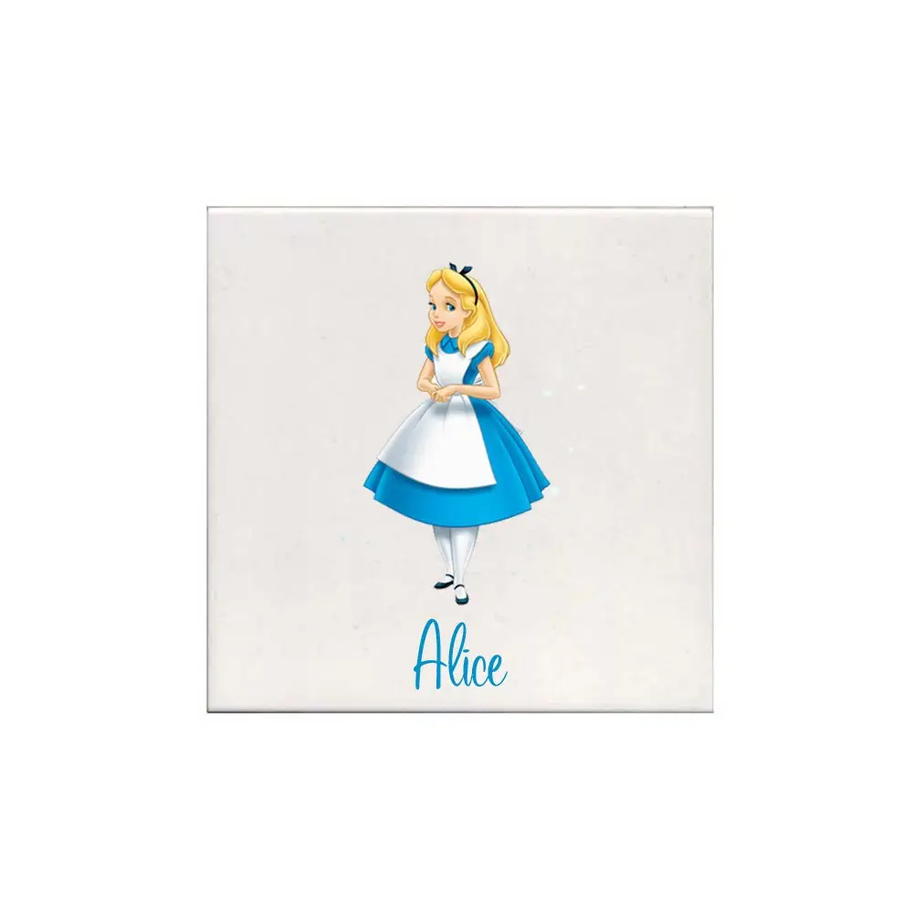 Mattonella magnete Alice nel paese delle Meraviglie Personalizzabile 10 pz