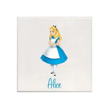 Mattonella magnete Alice nel paese delle Meraviglie Personalizzabile 10 pz