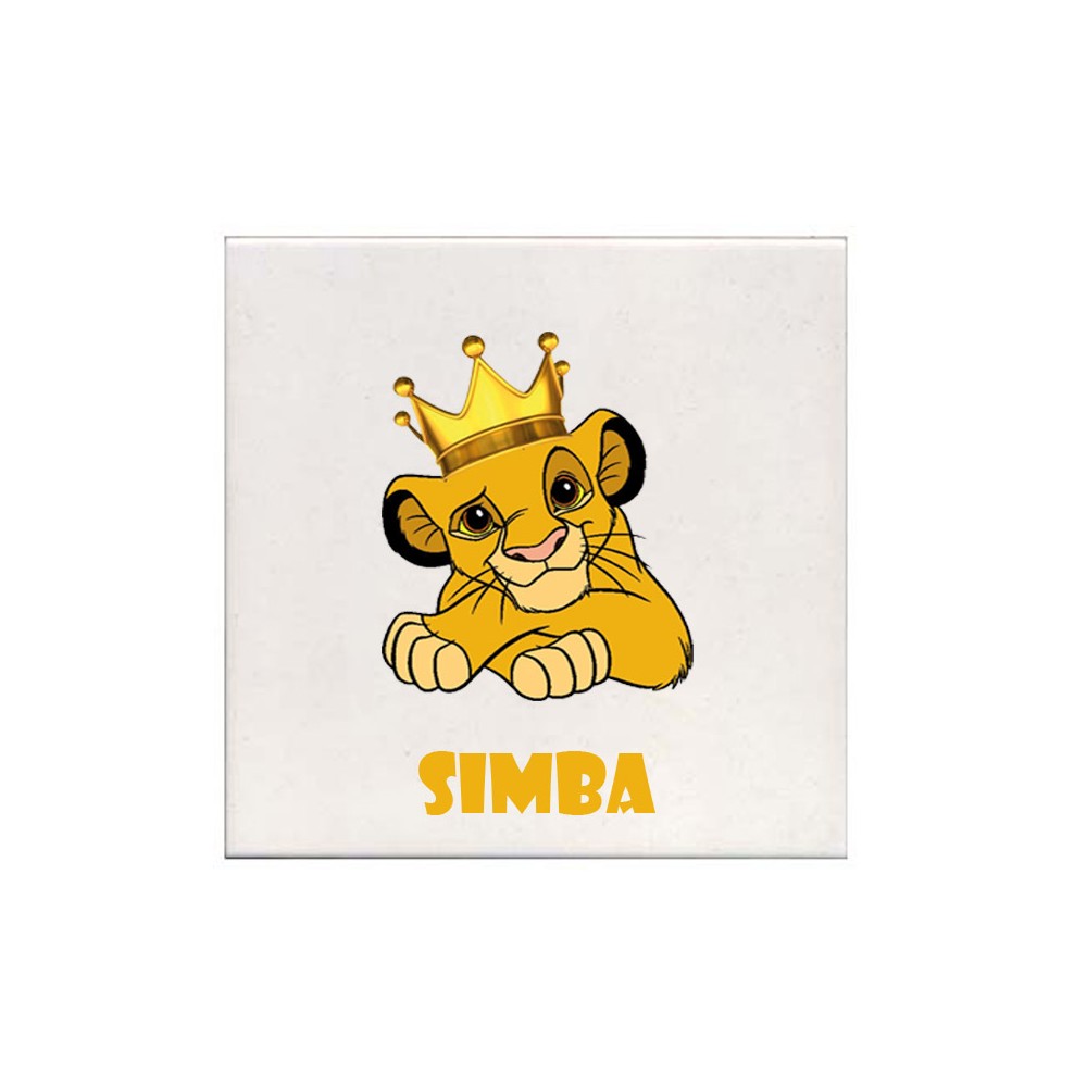 Mattonella magnete Simba re Leone Personalizzabile 10 pz
