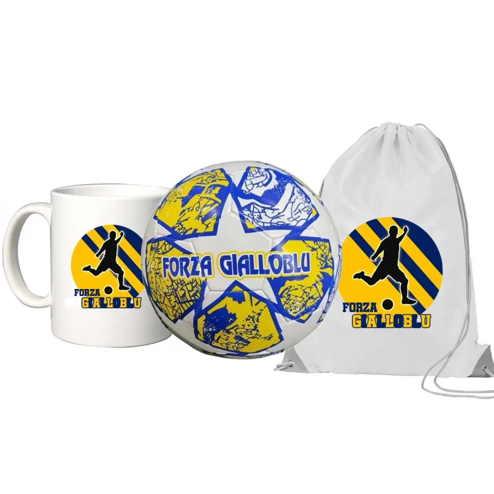 Pallone Parma Forza Gialloblu n.5 + tazza e sacca