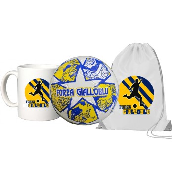 Pallone Parma Forza Gialloblu n.5 + tazza e sacca