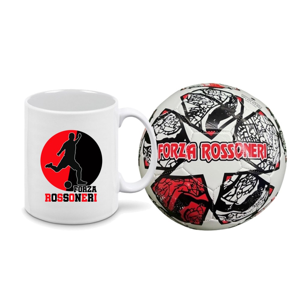 Pallone Milan Forza Rossonero n.5 + tazza