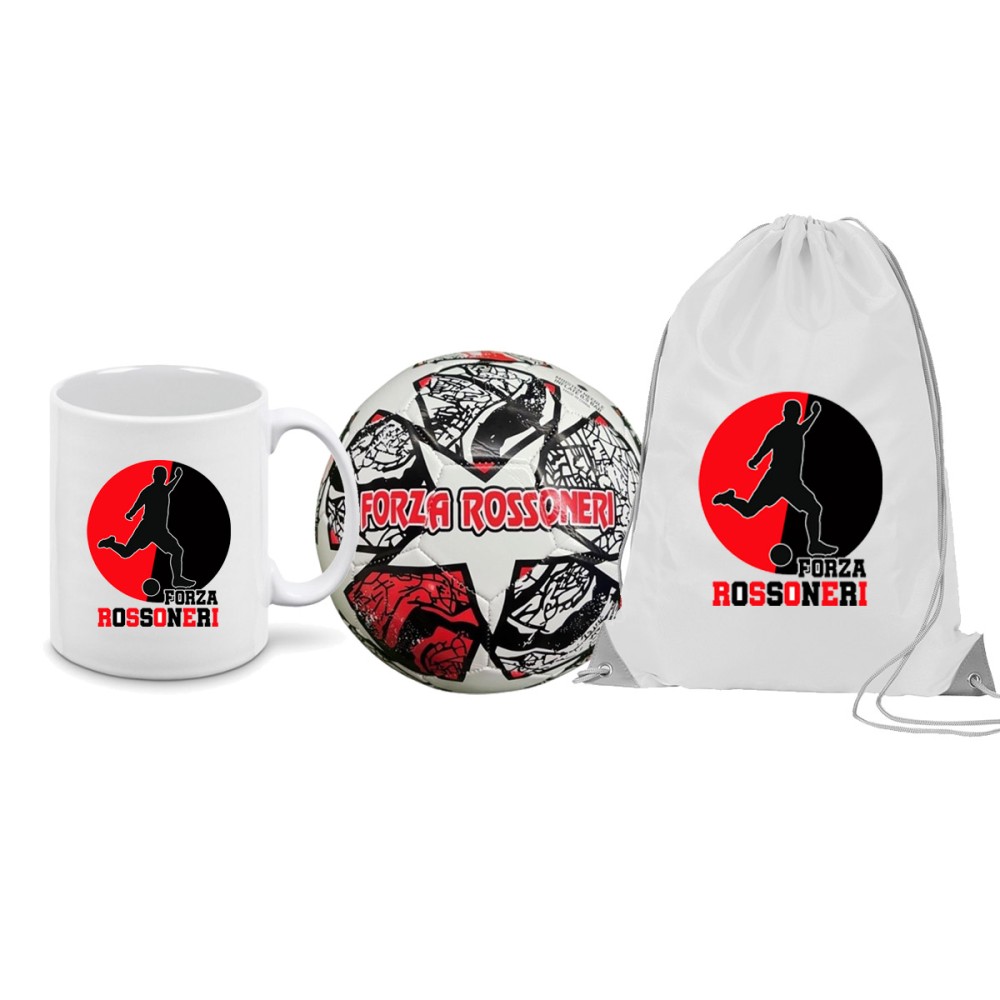Pallone Milan Forza Rossonero n.5 + tazza e sacca