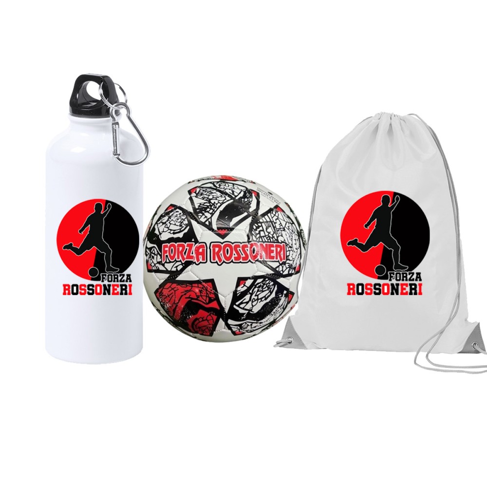 Pallone Milan Forza Rossonero n.5 + borraccia e sacca