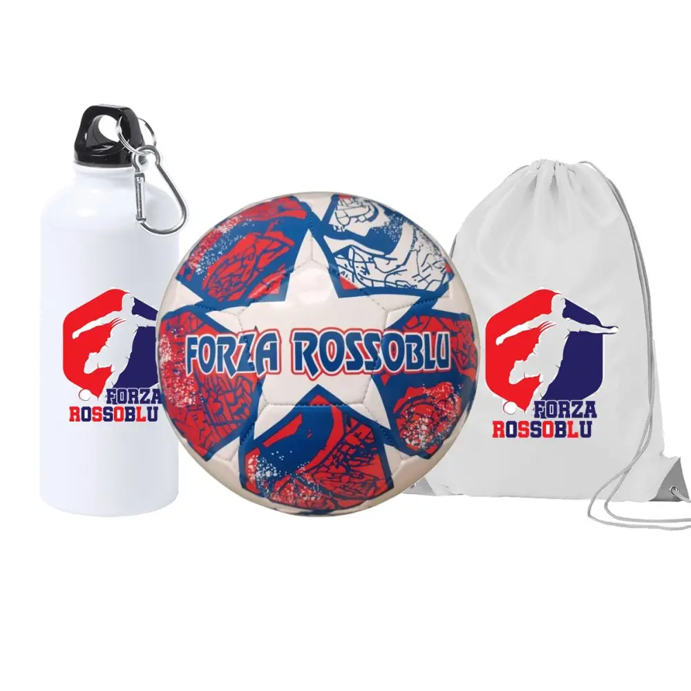 Pallone Bologna Forza Rossoblu n.5 + borraccia e sacca