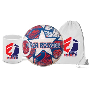 Pallone Bologna Forza Rossoblu n.5 + tazza e sacca