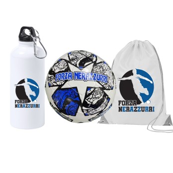 Pallone Forza Inter Neroazzurri n.5 + Borraccia e sacca