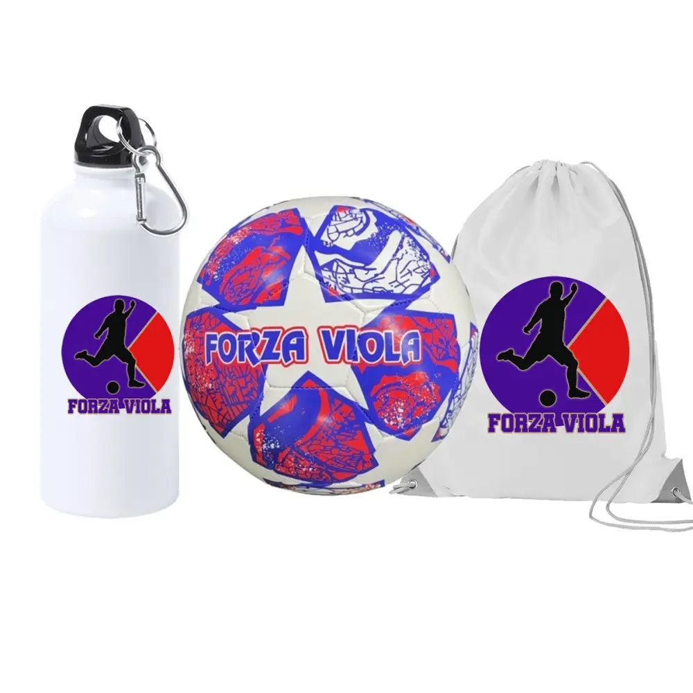 Pallone Forza Viola Fiorentina n.5 + Borraccia e sacca
