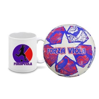 Pallone Forza Viola Fiorentina n.5 + tazza