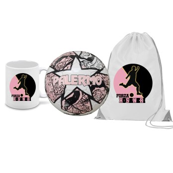 Pallone Palermo Forza Rosanero n.5 + tazza e sacca
