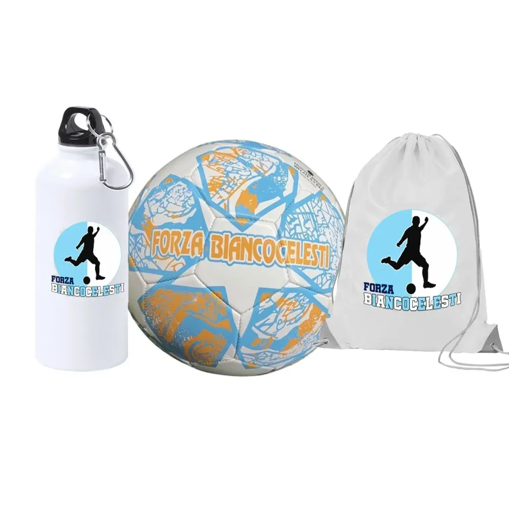 Pallone Lazio Forza Biancocelesti n.5 + borraccia e sacca