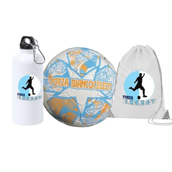 Pallone Lazio Forza Biancocelesti n.5 + borraccia e sacca