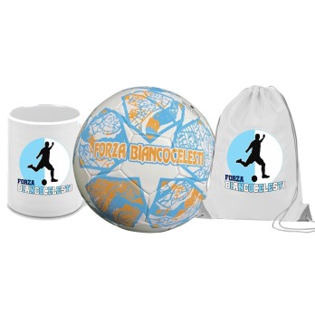 Pallone Lazio Forza Biancocelesti n.5 + tazza e sacca