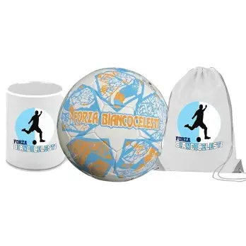 Pallone Lazio Forza Biancocelesti n.5 + tazza e sacca