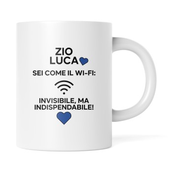 Tazza regalo famiglia "Sei come il Wi-Fi" personalizzabile - 1 pz