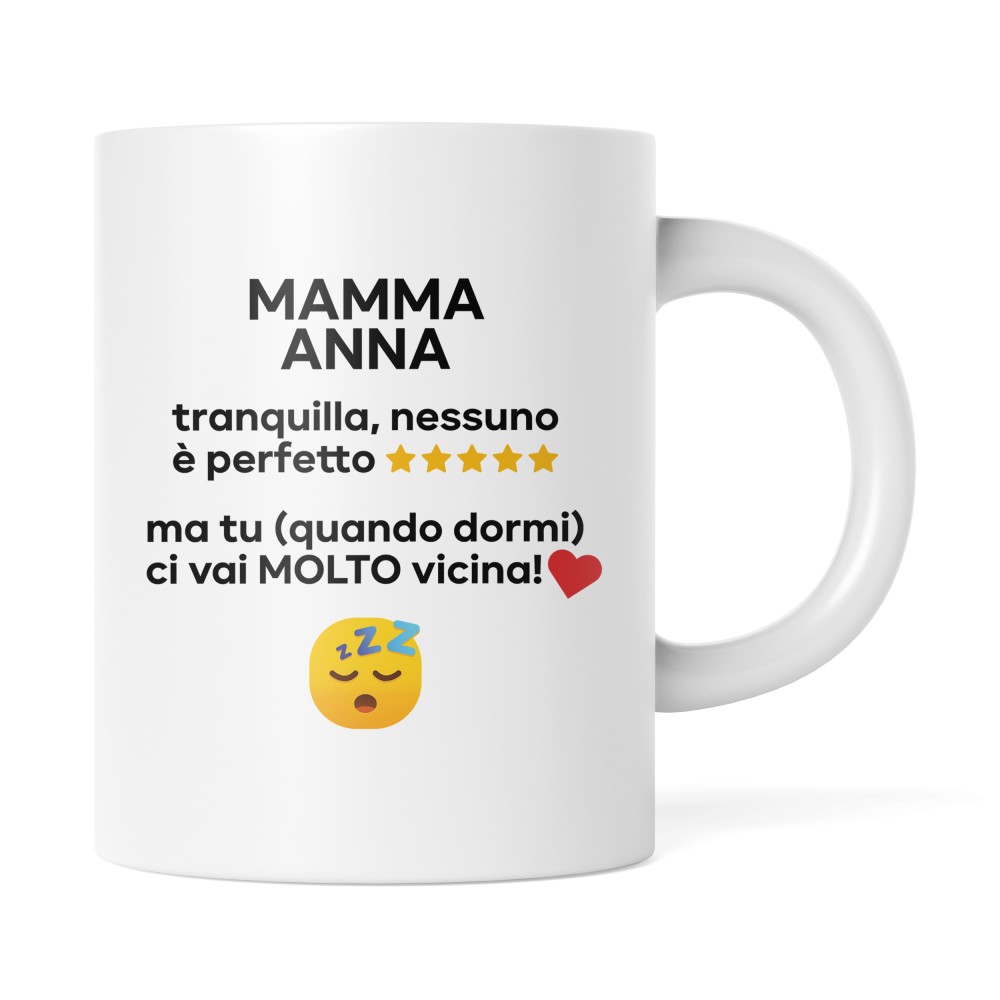 Tazza regalo famiglia "Nessuno è perfetto" personalizzabile - 1 pz