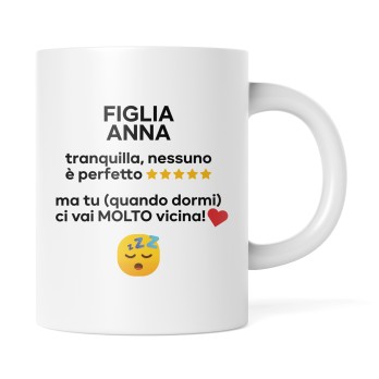 Tazza regalo famiglia "Nessuno è perfetto" personalizzabile - 1 pz