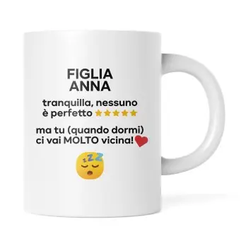 Tazza regalo famiglia "Nessuno è perfetto" personalizzabile - 1 pz