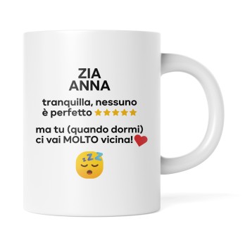 Tazza regalo famiglia "Nessuno è perfetto" personalizzabile - 1 pz