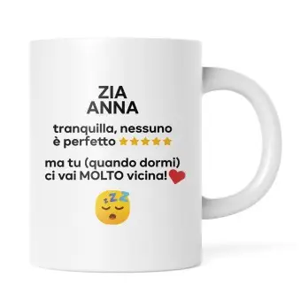 Tazza regalo famiglia "Nessuno è perfetto" personalizzabile - 1 pz