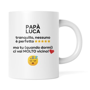 Tazza regalo famiglia "Nessuno è perfetto" personalizzabile - 1 pz