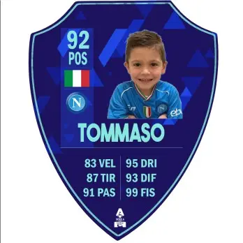 Pallone calcio + Carta FUT TOTS personalizzata Napoli FIFA scudetto