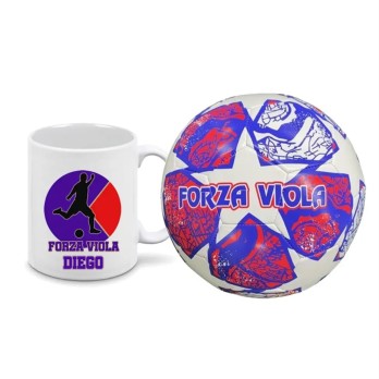 Pallone Forza Viola Fiorentina n.5 + tazza personalizzabile
