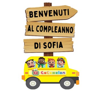 Sagoma in Polistirolo Bus Cocomelon - 60 cm