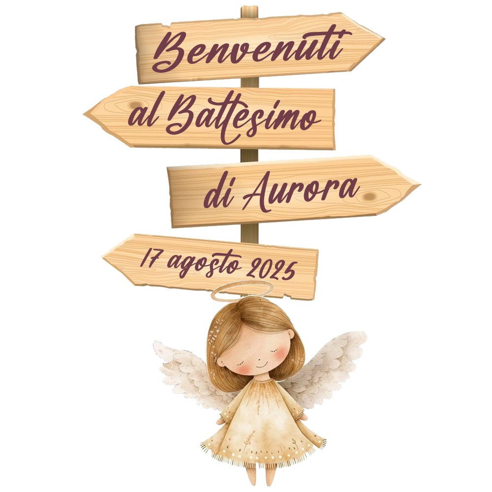 Sagoma in MDF Little Angel con frecce - 85 cm con supporto