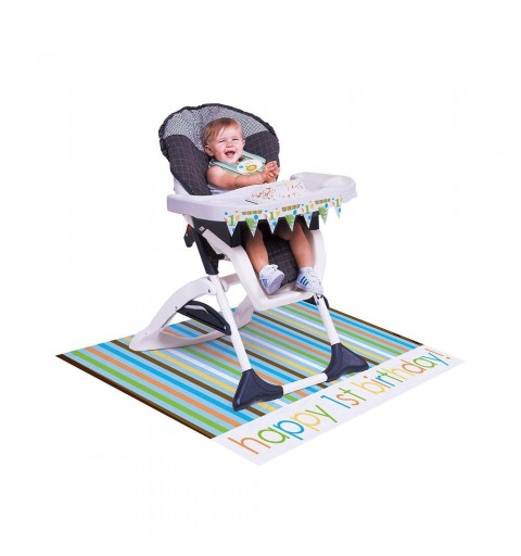 KIT DECORAZIONE PRIMO COMPLEANNO BAMBINO PER SEDIOLONE 1ANNO MASCHIETTO ADDOBBI