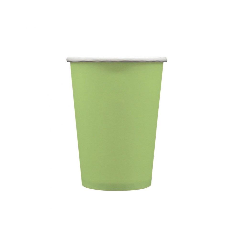 Bicchiere in carta verde salvia 250cc 15 pz 32602
