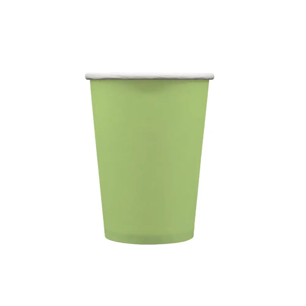 Bicchiere in carta verde salvia 250cc 15 pz 32602