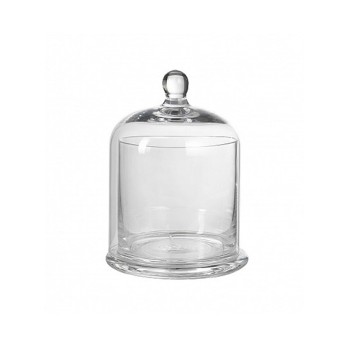 Cilindro in vetro con campana dia 10 cm  H 15 cm T02/15