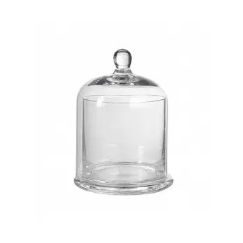 Cilindro in vetro con campana dia 10 cm  H 15 cm T02/15