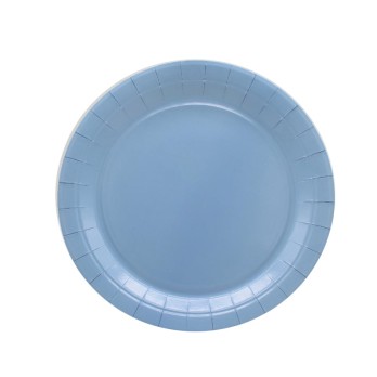 Piatto in carta 18 cm dessert celeste carta da zucchero 15 pz 32801