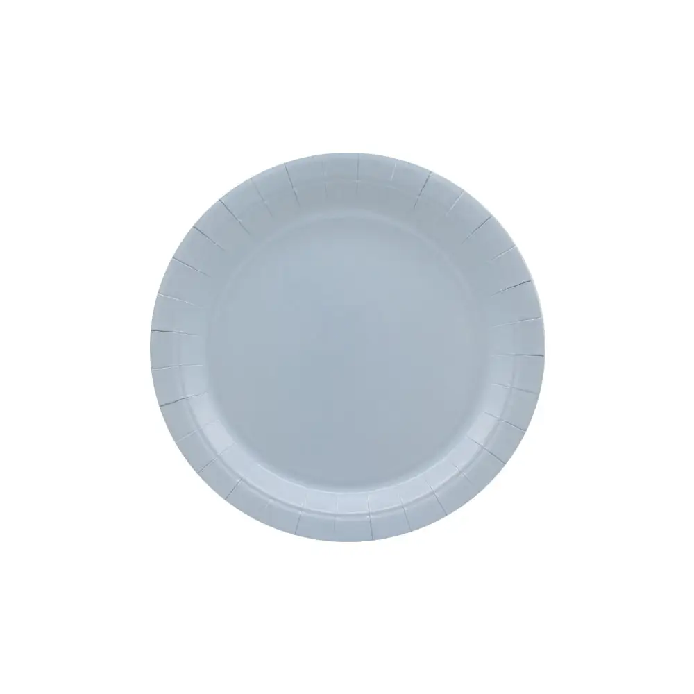 Piatto in carta 24 cm celeste fumo 15 pz 34100