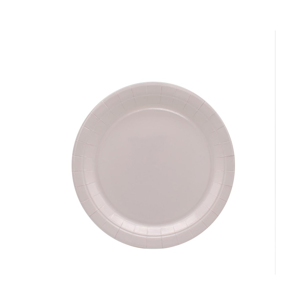 Piatto in carta 24 cm rosa cipria 15 pz 31300
