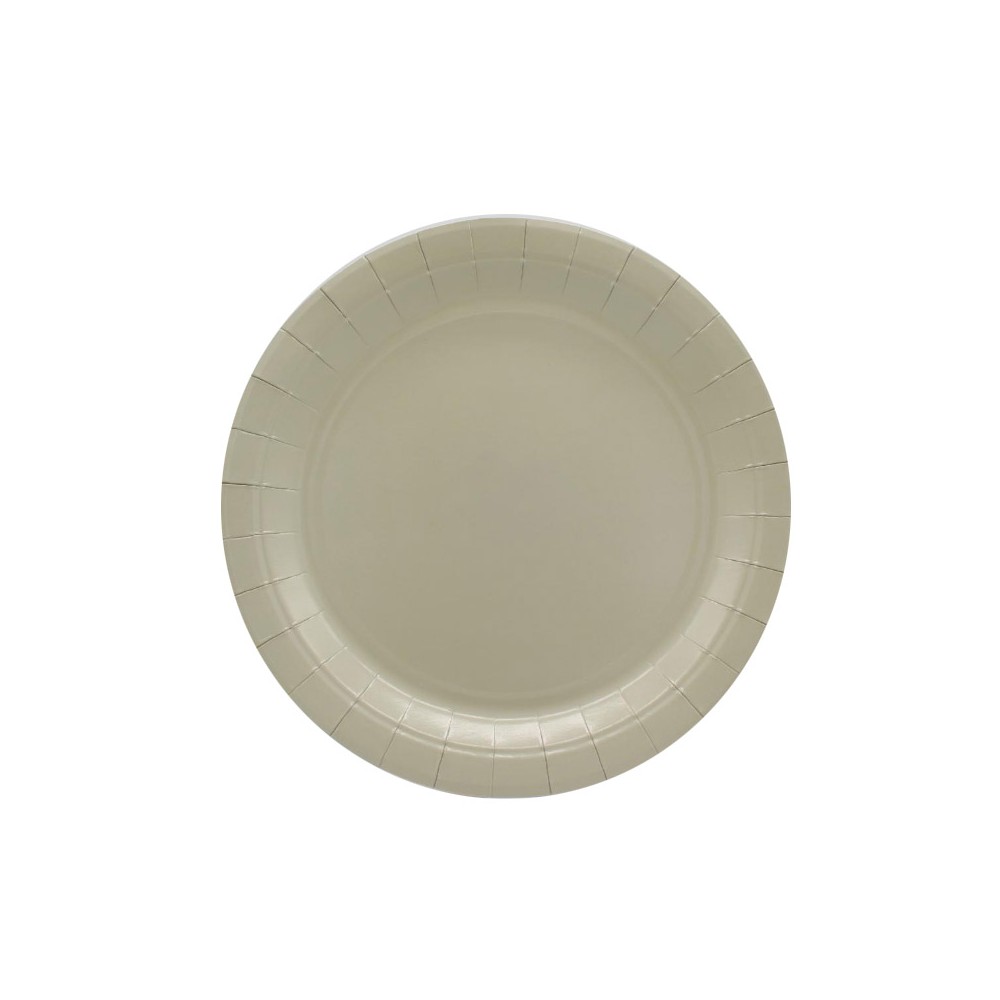 Piatto in carta 24 cm tortora 15 pz 32900