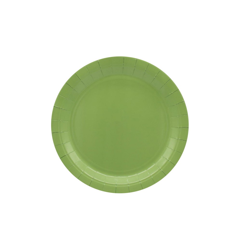 Piatto in carta 24 cm verde salvia 15 pz 32600