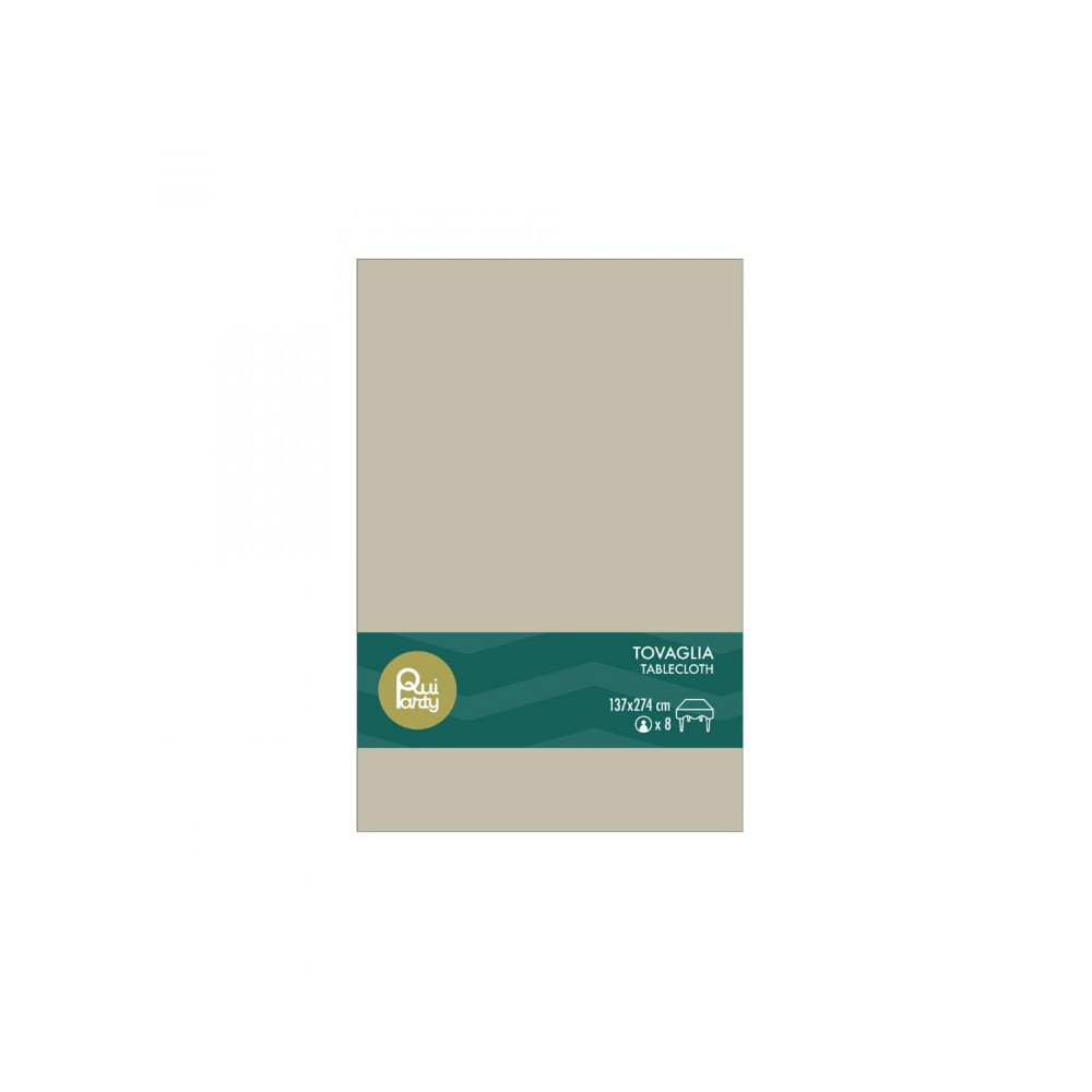 Tovaglia in plastica 137 x 274 cm tortora 32903