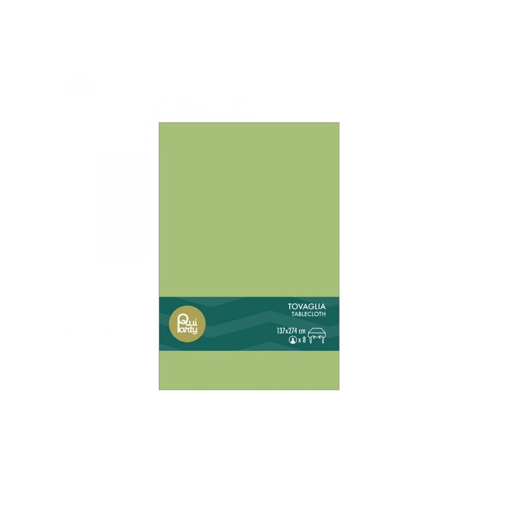 Tovaglia in plastica 137 x 274 cm verde salvia 32603